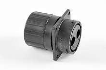 RTS018N2PHEC03  Receptacle, Square Flange, 2 Position, Male, Shell Size 18, Silicone Seal, and End Cap with Individual Wire Sealing