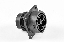 RTS018N4P03  Receptacle, Square Flange, 4 Position, Male, Shell Size 18, with Silicone Seal 