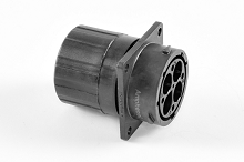 RTS018N4PHEC03  Receptacle, Square Flange, 4 Position, Male, Shell Size 18, Silicone Seal, and End Cap with Individual Wire Sealing