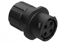 RTS1BS12N4SHEC03R  Receptacle, Inline, 4 Position, Female, Shell Size 12, and End Cap with Individual Reduced Diameter Wire Sealing