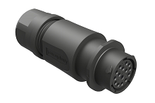 RTS1BS14N15S03  Receptacle, In-Line,  15 (1+14) Position, Female, Shell Size 14 with Silicone Seal