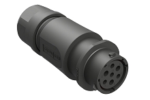 RTS1BS14N3W4S03  Receptacle, In-Line,  7 (3+4) Position, Female, Shell Size 14 with Silicone Seal