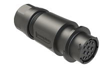 RTS1BS14NE12S03  Receptacle, In-Line,  12 (4+8) Position, Female, Shell Size 14 with Silicone Seal