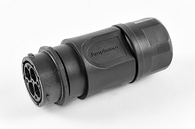 RTS1BS18N4P03  Receptacle, Inline, 4 Position, Male, Shell Size 18, with Silicone Seal