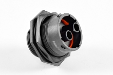 RTS718N2S03  Receptacle, Jam Nut, 2 Position, Female, Shell Size 18, with Silicone Seal