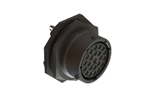 RTS718ND23S0332  Receptacle, Jam Nut, PC Tail, 23 Position, Female, Shell Size 18, Silicone Seal with Boardlock.  Comparable to PN# UTS718D23S32
