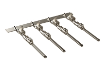 SC000571N  Size 1.0x0.64mm Stamped & Formed Pin Contact, Signal, Nickel Plating, 5A, Wire Range 20-22AWG
