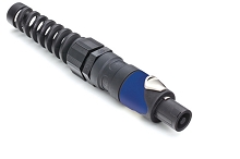 SP-4-FSL  4 Pole Loudspeaker Cable Connectors, PG Gland wit hStrain Relief, High Power Solder Contacts Included, Thermoplastic Shell