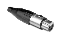 AC4F  4 Pole XLR Female Cable Connector, Machined Contacts, Nickel Finish. Comparable to PN# NC4FX, AA4F, XLB2-4-11C, XLB2-4-11, Switchcraft
