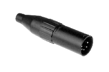 AC5MB  5 Pole XLR Male Cable Connector, Machined Contacts, Black Finish. Comparable to PN# NC5MX-BAG, AA5MB, XLR-5-12C-B, A5MB
