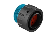 AHDP06-18-08PR-WTA  8 Position Plug, Pin, Shell Size 18, Reduced Diameter Seal (Blue), Wide Thread Adapter. Comparable to PN# HDP26-18-8PE-L024