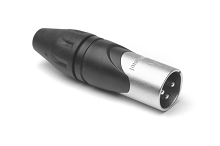 AX3M  3 Pole XLR Male Cable Connector, Nickel Finish. Comparable to PN# NC3MXX