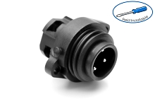 C01620C00320012  3+ PE Male receptacle with field installable screw termination. 