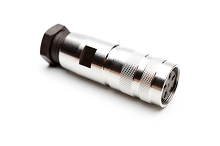 C091 11D004 001 2 - M16 Female cable connector with internal strain relief and metal locking ring. 4 contacts, 6-8mm cable diameter. Contacts sold separately. Comparable to PN# 99-5610-00-04
