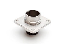 C091 11S005 000 2 - M16 Flange mount male metal receptacle with O-ring seal and ring nut. 5 contacts. Contacts sold separately.