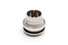 C091 31C005 100 2 - M16 Rear mounting male metal receptacle with O-ring seal and ring nut mount. 5 contacts, silver plated.  Contacts included. Comparable to PN# 09-0115-80-05