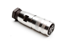 C091 31D004 101 2 - M16 Female cable connector with internal strain relief and metal locking ring. 4 contacts, silver plated, 6-8mm cable diameter.  Contacts included. Comparable to PN# 99-5610-15-04, 99-5610-00-04