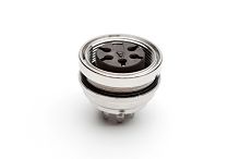 C091 31G005 100 2 - M16 Rear mounting female metal receptacle with O-ring seal and ring nut mount.  5 contacts, silver plated.  Contacts included. Comparable to PN# 09-0116-80-05