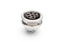 C091 31N007 100 2 - M16 Front mounting female metal receptacle with O-ring seal and ring nut mount. 7 contacts, silver plated.  Contacts included. Comparable to PN# 09-0128-00-07