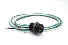 P31409-Mxxx  M22 Source Brake Receptacle, Male, 16AWG, 1/2