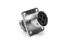 RT00104SKNH03  Square Flange Receptacle, Socket with silicone seal IP69k