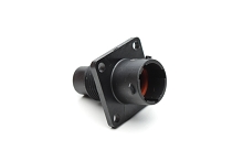 RTS010N6P03 Receptacle, square flange, 6 positions, size 10, pin contact, silicone rubber seal.  Comparable to PN #UTS0106P