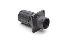 RTS010N6PHEC03 Receptacle, square flange, 6 positions, size 10, pin contact, silicone rubber seal, endcap.  Comparable to PN #UTS0GN106P