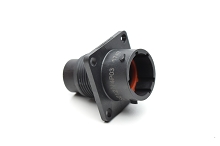 RTS012N4P03 Receptacle, square flange, 4 positions, size 12, pin contact, silicone rubber seal.  Comparable to PN #UTS0124P
