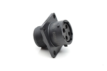 RTS012N4S03 Receptacle, square flange, 4 positions, size 12, socket contact, silicone rubber seal.  Comparable to PN #UTS0124S