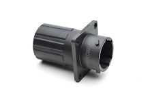 RTS012N8PHEC03 Receptacle, square flange, 8 positions, size 12, pin contact, silicone rubber seal, endcap.  Comparable to PN #UTS0GN128P