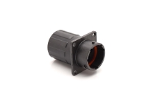 RTS014N3PHEC03  Receptacle, square flange, 3 positions, size 14, pin contact, silicone rubber seal, with endcap.  Comparable to PN #UTS0GN142G1P