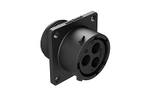 RTS014N3S03  Receptacle, square flange, 3 positions, size 14, socket contact, silicone rubber seal.  Comparable to PN #UTS0142G1S