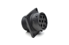 RTS014N7S03 Receptacle, square flange, 7 positions, size 14, socket contact, silicone rubber seal.  Comparable to PN #UTS0147S