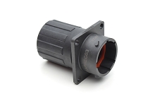 RTS014N8PHEC03 Receptacle, square flange, 8 positions, size 14, pin contact, silicone rubber seal, endcap