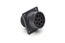 RTS014N8S03 Receptacle, square flange, 8 positions, size 14, for socket contact, silicone rubber seal