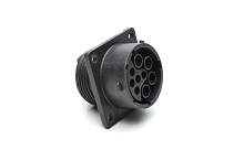 RTS016N09S03 Receptacle, square flange, 9 (4+5) positions, size 16, socket contact, silicone rubber seal