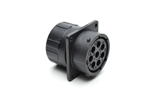 RTS018N8SHEC03 Receptacle, square flange, 8 positions, size 18, socket contact, silicone rubber seal, endcap