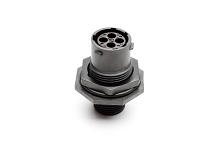 RTS710N4S03 Receptacle, jam nut, 4 positions, size 10, socket contact, silicone rubber seal. Intermateable with part # UTS7104S .  Comparable to PN #UTS7104S