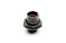 RTS712N4P03 Receptacle, jam nut, 4 positions, size 12, pin contact, silicone rubber seal. Intermateable with part # UTS7124P.  Comparable to PN #UTS7124P