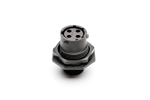 RTS712N4S03 Receptacle, jam nut, 4 positions, size 12, socket contact, silicone rubber seal. Intermateable with part # UTS7124S.  Comparable to PN #UTS7124S