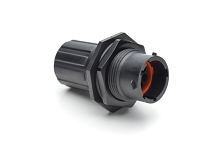 RTS712N8PHEC03  Receptacle, Jam Nut, 8 Positions, Size 12, Pin Contact, Silicone Rubber Seal, Endcap.  Comparable to PN #UTS7GN128P