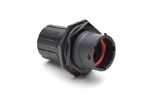 RTS714N2PHEC03  Receptacle, jam nut, 4 (2+2) positions, size 14, pin contact, silicone rubber seal, endcap