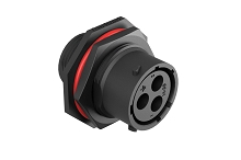 RTS714N3S03  Receptacle, jam nut, 3 positions, size 14, socket contact, silicone rubber seal.  Comparable to PN #UTS7142G1S