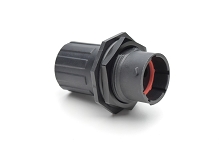 RTS714N4PHEC03  Receptacle, jam nut, 4 positions, size 14, pin contact, silicone rubber seal, endcap