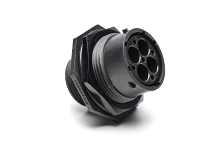 RTS716N4P03 Receptacle, jam nut, 4 positions, size 16, pin contact, silicone rubber seal
