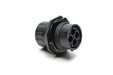 RTS716N4PHEC03 Receptacle, jam nut, 4 positions, size 16, pin contact, silicone rubber seal, endcap
