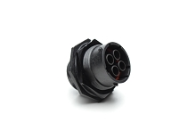 RTS716N4S03 Receptacle, jam nut, 4 positions, size 16, socket contact, silicone rubber seal