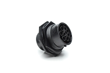 RTS716N09S03 Receptacle, jam nut, 9 (4+5) positions, size 16, socket contact, silicone rubber seal