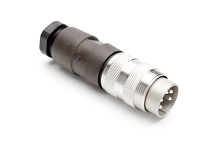 T 3360 002 - M16 Male straight cable connector with internal strain relief and metal locking ring. 5 contacts, silver plated, 6-8mm cable diameter  Contacts included. Comparable to PN# 09-0013-02-05, 99-2013-02-05