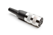 T 3361 001 - M16 Female straight cable connector with internal strain relief and metal locking ring. 5 contacts, silver plated, 4-6mm cable diameter  Contacts included. Comparable to PN# 09-0014-00-05, 99-2014-00-05